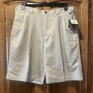 Pro Tour Ultimate Golf Shorts Mens 36 Khakis Pleated‎ New Msrp $55